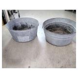 Round Galvanized Wash Tubs