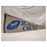 Vintage Baltimore Colts Pennant