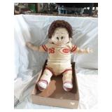 Vintage Handmade Cincinnati Reds Doll
