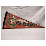 1990 Cincinnati Reds World Champions Pennant