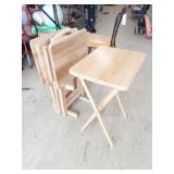 Wood TV Trays and Stand