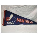 Vintage Montreal Expos Baseball Pennant