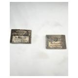 Brass Budweiser Buckles
