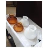 2 Sets of Oil Lamp Glass Globes