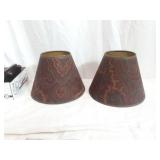 Pair of Small Paisley Lampshades