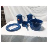 GSI Pioneer Porcelained Enamelware Blue Speckle