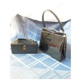 Leather Evening Bag and Makeup Case