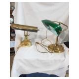 Pair of Banker Desk Lamps
