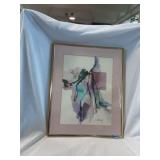 Abstract Watercolor Print by Lo Dixon