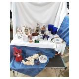 Large lot of Ceramic Figures and Glass