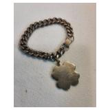 Vintage Lisner Four Leaf Clover Charm Bracelet