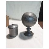 Pair of Vintage Pewter Tobacco/Tea Caddys