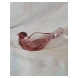 Fenton Glass Dusty Rose Bird Trinket Dish