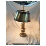 Brass Desk Lamp with Brass Shade