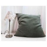 Desk Lamp & Overstuffed Floor Pillow