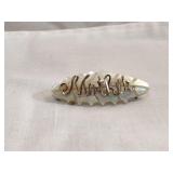 Antique Carved Mother of Pearl Brooch