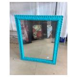 Decorative Mirror Blue Frame