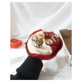 Vintage Beanie Hat with a lot of Old Pins