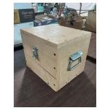 Wood Storage Box with Locking Capabilities