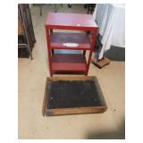 3-Tier Metal Table and 4-Wheel Dolly