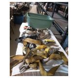 Ratchet Straps and Bungee Cords.