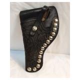 Vintage Hand Tooled Leather Gun Holster
