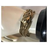 1960ï¿½s Norman Gold Plate Tulip Bangle Wrist Watch