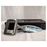 Bowen Etched Single Edge Belt Knife