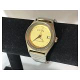 1980ï¿½s CVP vIII Gold-Tone Watch Floating Crystals
