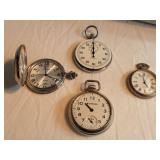 (4) Pocket Watches for Parts/Repair