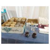 Assortment of Tiffin Ribbed Glasses various sizes