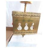Retro Metal Hanging Light Fixture with Crackle