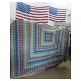 Vintage Hand Stitched Quilt Cal. King