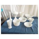 Large Milk Glass Lot