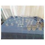 An assortment of Drinking Glasses,