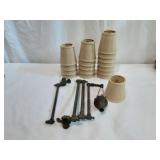 Antique Brass Fleur De Lis Joint Swing arm