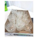 Set of 18 Pressed Glass Punch Cups