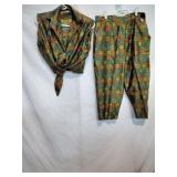 Vintage 1950ï¿½s Two-Piece Petal Pushers & Crop Top