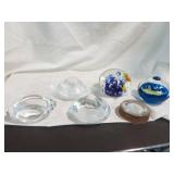Glass and Resin Paperweights (6)