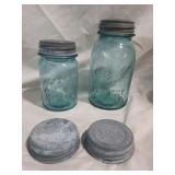Vintage Ball Perfect Mason Blue Jars