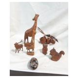 Hand Carved Wood Animals