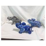 Trio Of Ceramic Elephants