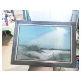 H. Nelson Oil on Canvas, Framed