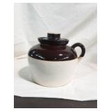 Vintage Stoneware Jug Bean Crock w/Lid
