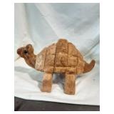Hand Carved Wooden Tortoise