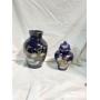 Japanese Cobalt Blue Vase and Jar