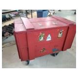 Red Toy Box with Contents