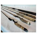 Lot of 5 Fishing Poles