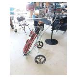 Vtg Playmate Folding Golf Bag Cart