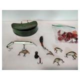 Vintage Bait Box & Vintage Lures